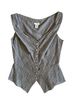 Odille 52% Nylon 48% Rayon 100% Silk Gray Sleeveless Blouse Size 2 - photo 1