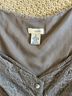 Odille 52% Nylon 48% Rayon 100% Silk Gray Sleeveless Blouse Size 2 - photo 3