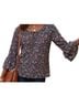 MICHAEL Michael Kors Floral Multi Color Short Sleeve Blouse Size S - photo 1