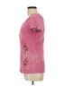 Unity 100% Cotton Paisley Pink Short Sleeve Top Size L - photo 3