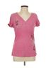 Unity 100% Cotton Paisley Pink Short Sleeve Top Size L - photo 1