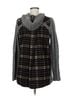 Moth Plaid Gray Moth Zip Up Hoodie Size M - photo 2