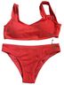 Zyia Active Red Two Piece Swimsuit Size L - photo 1