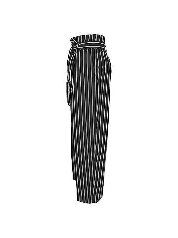 Tod's Tod's Striped Belted Trousers in Black Wool (view 2)