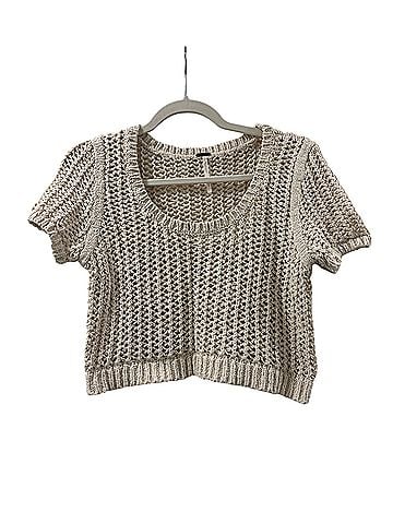 Free People School boy open knit cropped sweater Pullover Sweater (view 1)