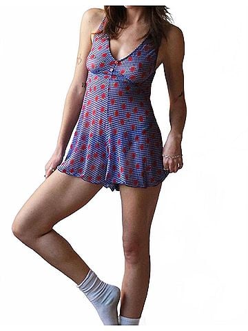 ONLY HEARTS Picnic Club Ruby Romper in Purple (view 2)