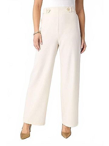 Coco + Carmen Women's Alisah High Waist Dress Pants in White (view 2)