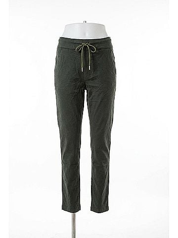 Bianco Textured Jogger Pants in Olive (view 1)
