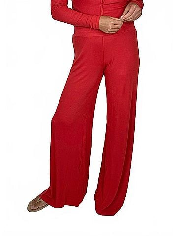 LA Made Jonah Wide Leg Pant in Sahara Red (view 2)