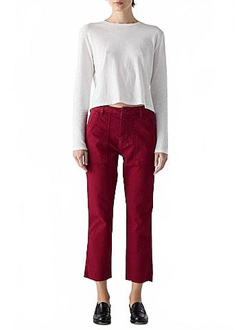 AMO Women's Easy Army Trouser in Pinot (view 2)