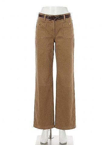 Luisa Cerano Authentic Wide-Leg Denim Pants in Hanf (view 1)