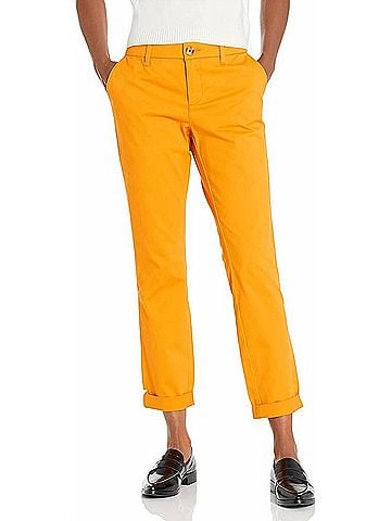 Tommy Hilfiger Women's Rolled Hem Straight Leg Pant in Sunflower (view 2)