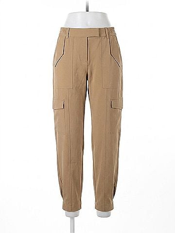 Derek Lam 10 Crosby Elian Tropical Stretch Suiting Trouser in Camel (view 1)