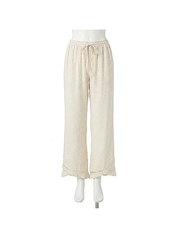Coco + Carmen Layla Crossover Ruffle Pant in Natural (view 1)