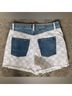 Juicy Couture Checkered-gingham Blue White Denim Jacket Size L - photo 6