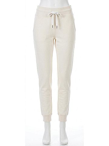 DKNY Women's Logo-Drawstring Fleece Jogger Sweatpants in Bone (view 1)