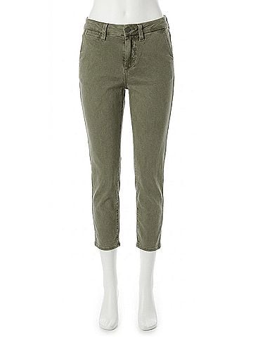 Paige Romy Welt Pocket Trouser in Vintage Ivy Green (view 1)