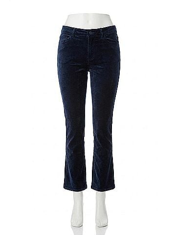 Paige Cindy Velvet Trousers in Deep Navy (view 1)
