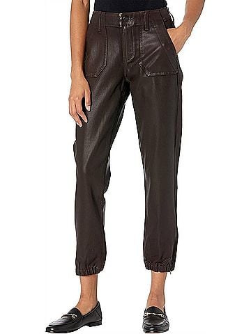 Paige Mayslie Weekender Jogger in Chicory Coffee Luxe Coating (view 2)