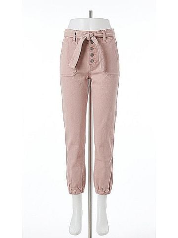 Paige Mayslie Joggers in Vintage Rouge Glow (view 1)