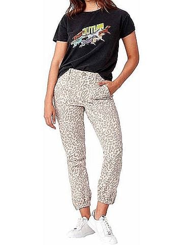 Paige Mayslie Jogger Pants in Tortoise Shell Cheetah (view 2)