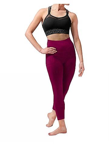 Bloch Tasha Paneled Leggings in Cherry (view 2)