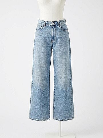 SNEAK PEEK Women's High Rise Wide Leg Jean in Blue (view 2)