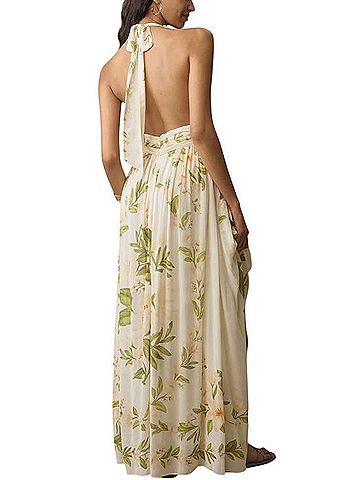 FARM Rio V-Neck Floral Chiffon Maxi Dress Casual Dress (view 2)