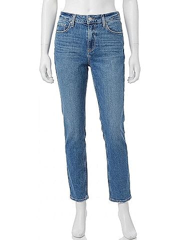 Paige Cindy Vintage Denim High Rise Straight Leg Jeans in Soulful (view 1)