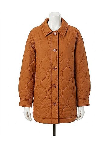 Madewell Airpuff Shirt Jacket in Warm Coffee (view 1)