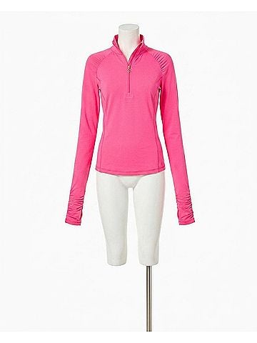 Lilly Pulitzer Justine Upf 50+ Half Zip Jacket in Cherry Blossom Pink (view 1)