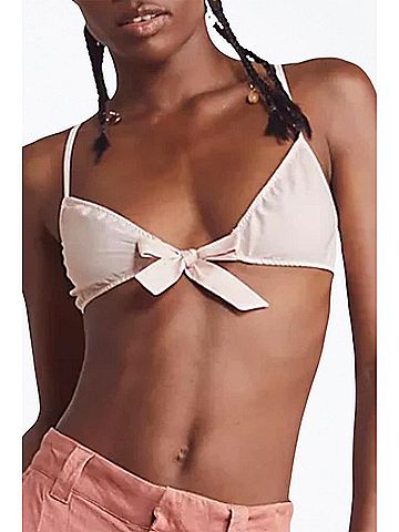 ONLY HEARTS Marianne Organic Cotton Bralette in Pink Petal (view 2)