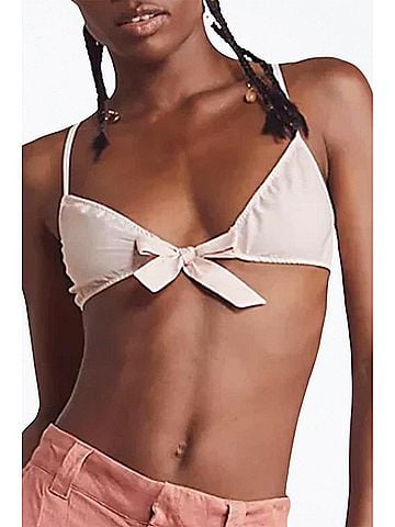 ONLY HEARTS Marianne Organic Cotton Bralette in Pink Petal (view 2)
