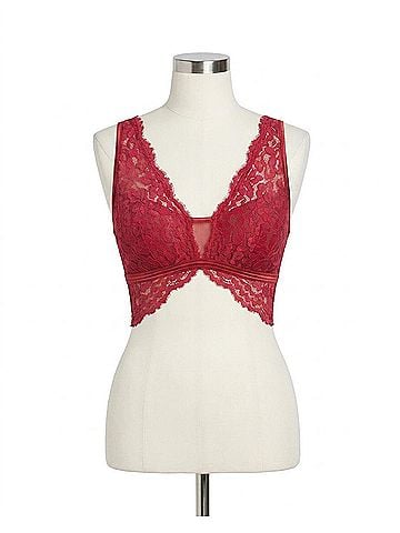 Cosabella Magnolia Curvy Bralette in Deep Ruby (view 1)