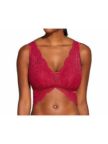 Cosabella Magnolia Curvy Bralette in Deep Ruby (view 2)