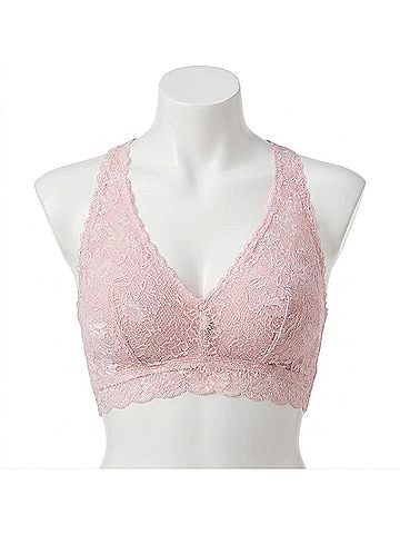 Cosabella Never Say Never Curvy Racerback Bralette in Pink Lilly (view 1)