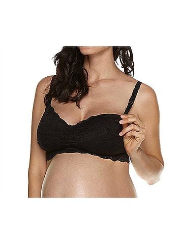 Cosabella Never Say Never Mommie Nursing Bra in Black (view 2)