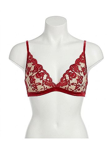 Cosabella Rosie Velvet Bralette in Mystic Red (view 1)