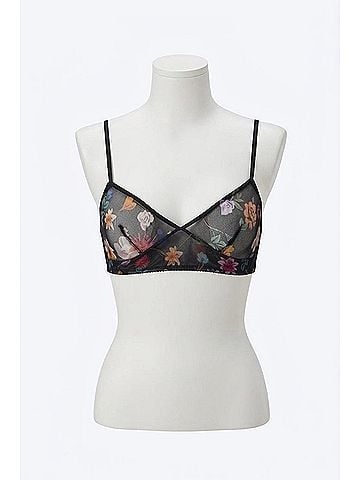 ONLY HEARTS Sylvie Retro Bra in Black Floral (view 2)