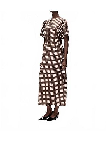 Baum Und Pferdgarten Adalene Midi Dress in Hot Fudge Check (view 2)