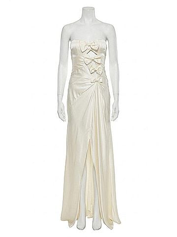 Helsa The Silk Faye Dress in Egg Shell (view 1)