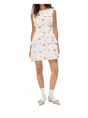 Baum Und Pferdgarten Amayah Sleeveless Mini Dress in Fuchsia Pink Flower (view 2)
