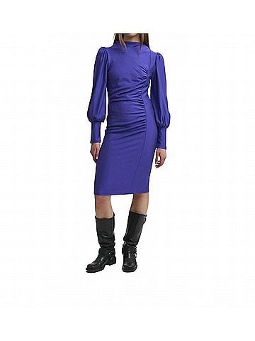 Gestuz Rifagz Puff Dress in Deep Blue (view 2)