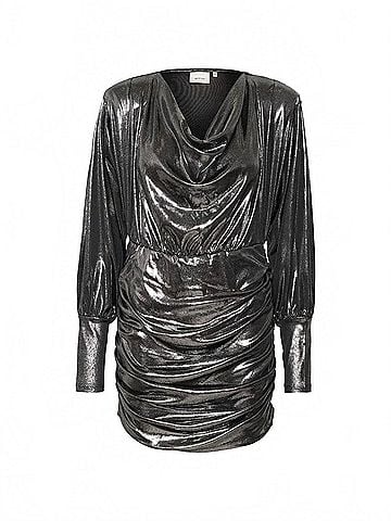 Gestuz Maddix Longsleeve Short Dress in Silver (view 1)