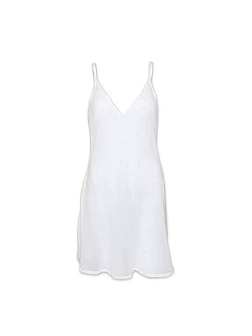 Helen Jon V-Neck Slip Dress in White (view 1)