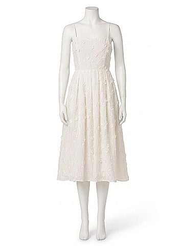 Astr Avani 3d Floral Midi Dress in Cream (view 1)
