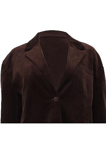 STAUD Staud Trek Corduroy Blazer in Brown Cotton (view 2)