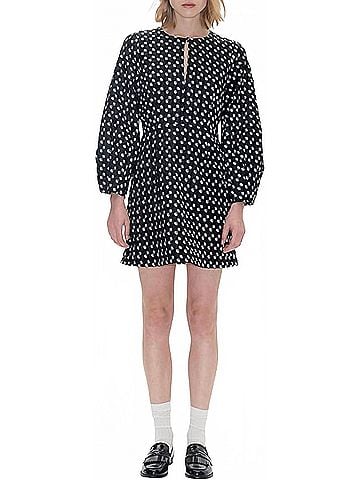 Baum Und Pferdgarten Afifa Dress in Black Jacquard Dot (view 2)