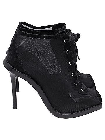 Lux Versus Versace Mesh Sandals in Black Suede (view 1)