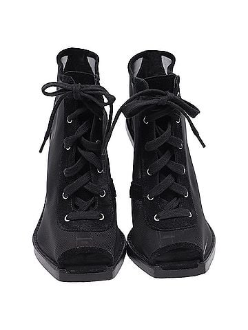 Lux Versus Versace Mesh Sandals in Black Suede (view 2)